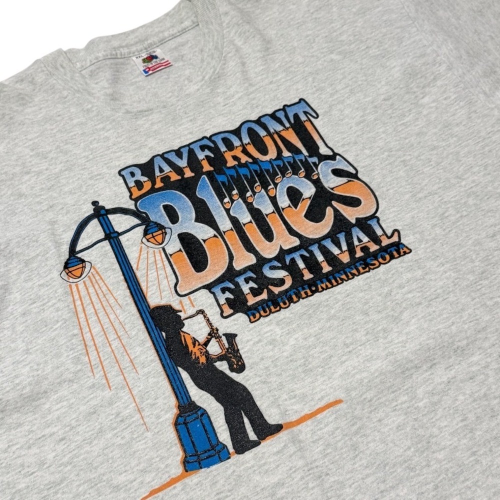 Vintage 90s Bayfront Blues Festival Duluth MN USA Jazz Music Souvenir T-Shirt - Picture 4 of 8